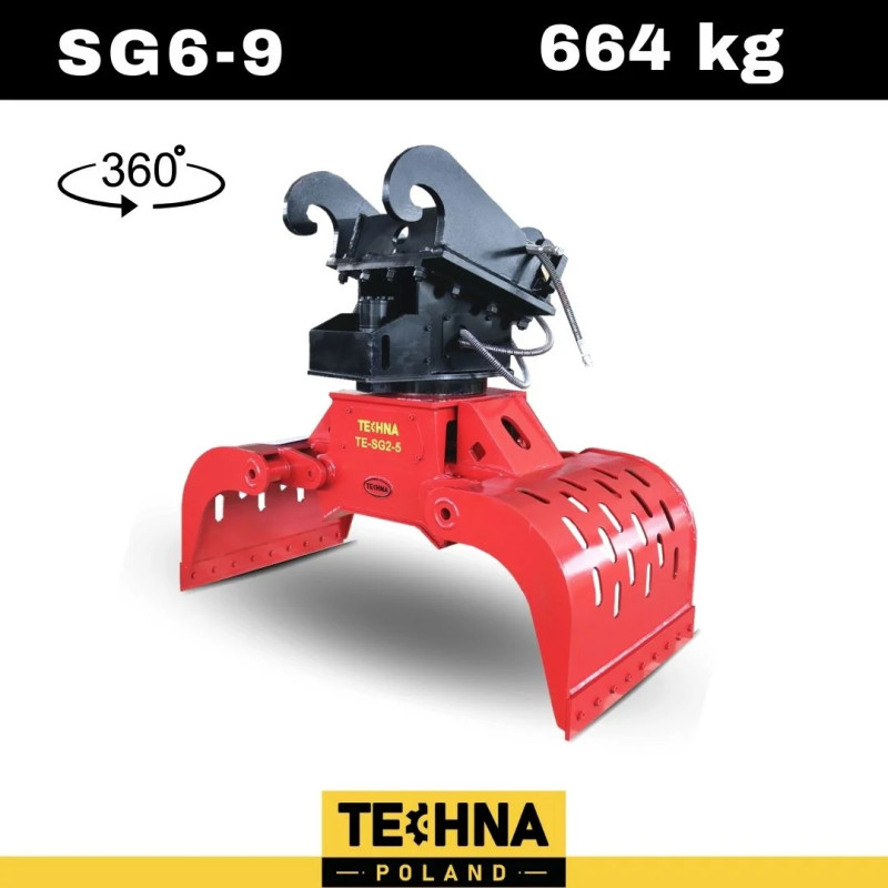 Demolačný drapák TE-SG6-9 na rýpadlo 6 - 9 ton
