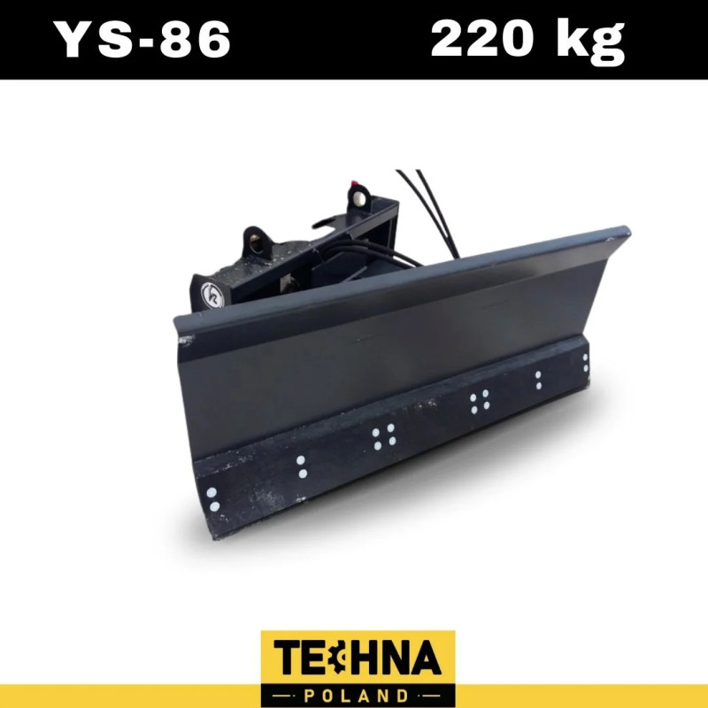 Snöplog 218 cm med hydraulisk sväng - passar till Bobcat, Gehl, Wacker-maskiner Snöplog 218 cm med hydraulisk sväng - passar till Bobcat, Gehl, Wacker-maskiner