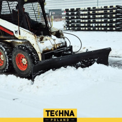 Lame à neige 218 cm avec pivot hydraulique - compatible avec les machines Bobcat, Gehl, Wacker